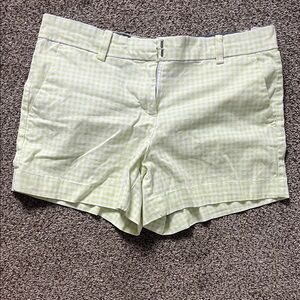 Nautica Women's Light Green Checkered Shorts